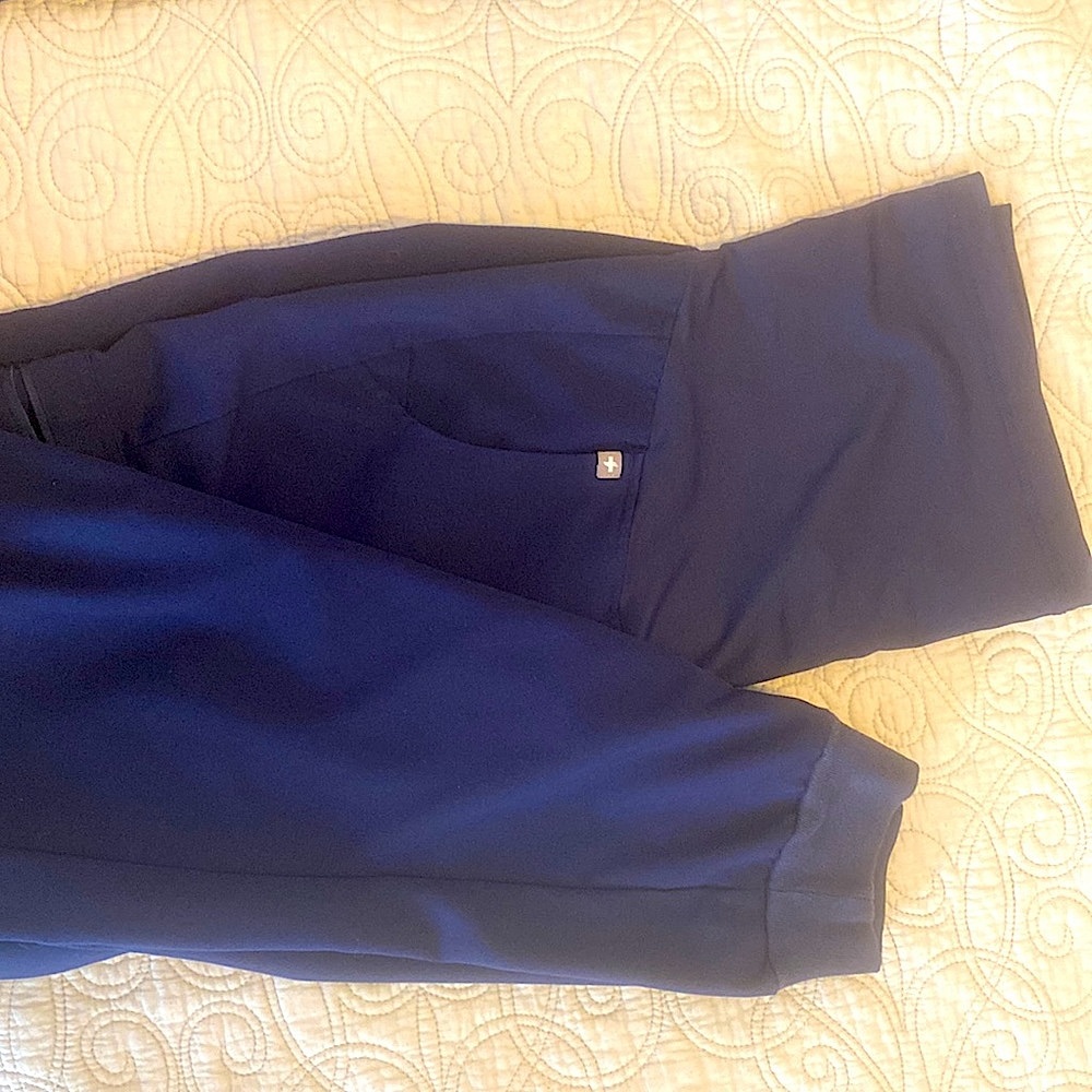 size large Tall maternit, color is Navy Blue.